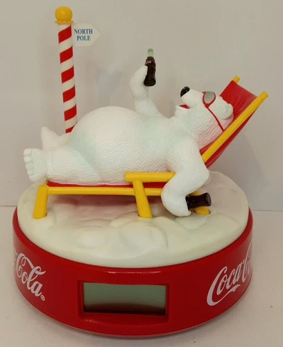 Coca Cola Alarm Clock Polar Bear Vintage 1996 Non Working