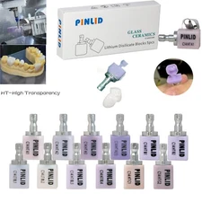 US Dental C14 HT Glass Ceramic Lithium Dislicate Blocks CEREC Emax CAD CAM Block