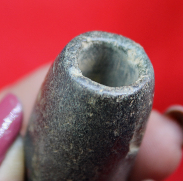 Tube Type Bannerstone Authentic Prehistoric Arrowhead Artifact Native