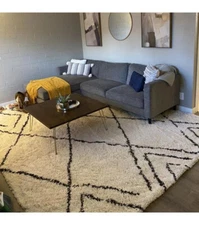 Project 62 Diamond Patterned Shag Woven Area Rug, 9'2" x 11'11"