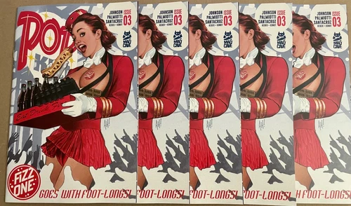 LOT: 5 copies Pop Kill #3 Adam Hughes Variant Mad Cave 2025 Hot Dog Sexy Risque
