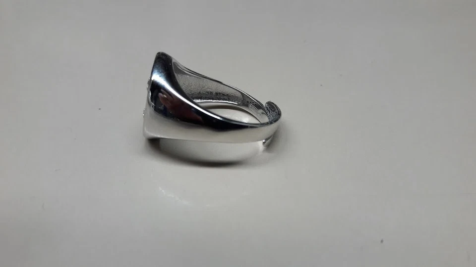 *** ANELLO CHEVALIER DA MIGNOLO ARGENTO 925 RODIATO E ZIRCONI CON INIZIALE *** - Immagine 4 di 4