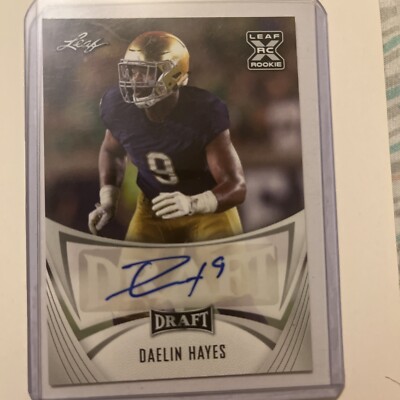 2021 Leaf Draft Daelin Hayes Rookie RC Auto Autograph #BA-DHI