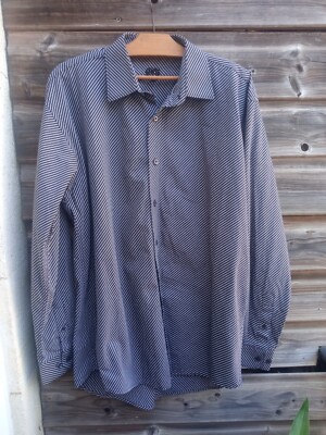Langarmshirt schwarz-weiß diagonal gestreift L 40 Simon Miller