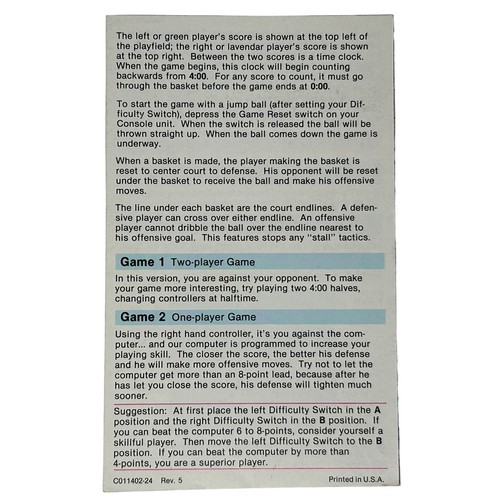 Atari 2600 Video Game Instruction Manual Booklet Only - You Pick Title - Picture 61 of 95