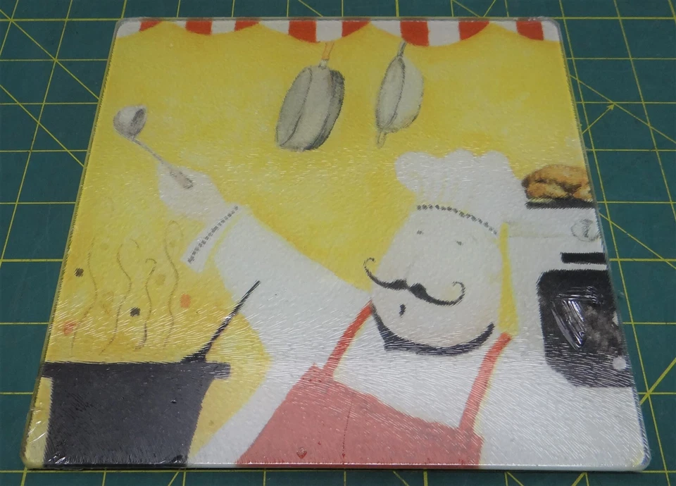 Glass Kitchen Cutting Board Square 7.75 Inches Cooking Concepts Tempered Glass  - Image 2 of 4