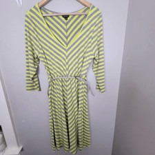 Torrid Yellow & Grey Stripe Skater Dress 1X
