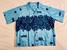 Vintage 60s Reef Hawaiian Shirt Jac Sz M Aloha Tiki MCM Metal Buttons Cotton