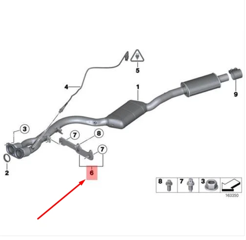 BMW 1 E81 Front Pipe Exhaust Bracket 18207564943 7564943 NEW  