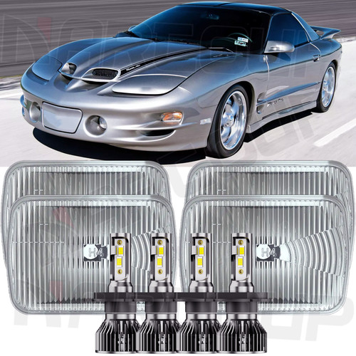 4PC  LED Headlights Hi/Lo Beam For 1998-2002 Pontiac Firebird