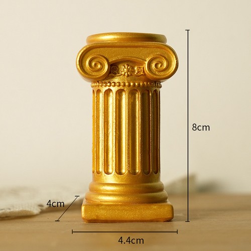 Roman Pillar Greek Column Statue Candle Holder Resin Figurine Home Desktop De-zd - Picture 11 of 22