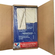 Vintage Valvoline Oil Change Service Menu Sign NIB 1980s-90s Auto Shop Display