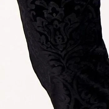 Isaac Mizrahi Live! Pantalones para mujer talla 4XT altos terciopelo pierna recta negros A551015 Foto 2 de 4