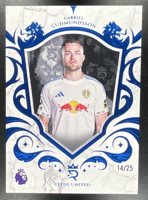 Gabriel Gudmundsson 2025-26 Topps Royalty Premier League #52 Royal Blue /25 KG