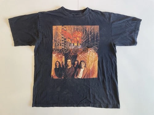 Def Leppard Slang Concert Tour T Shirt XL Sizzl 1990s vintage concert t-shirt, vintage, size XL, single stitch, B+ condition
