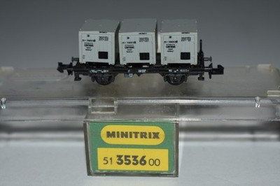 N Scale Minitrix 51353600 Deutchbahn Wagon Flat with Load C57265