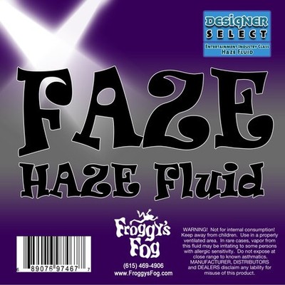 FROGGY'S FOG DS-FH-4 Faze Haze Water Based Haze Juice for Antari, Chauvet, and