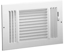 12 x 4 (W H) White Sidewall/Ceiling Register Hart & Cooley 683 Series 12x4