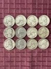 Quarters 1930 1940 1950 1960 90 Percent Silver Coins Lot Of 12