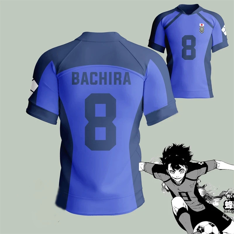 Blue Lock Anime Jersey T-Shirt Team Eleven Cosplay Football