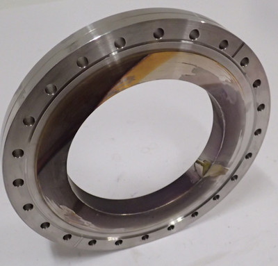 ZERO LENGTH REDUCER CONFLAT FLANGE 10'' CF to 8'' CF ID 6'' ULTRA HIGH VACUUM