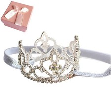 Elesa Miracle Little Girl Crown Baby Girl Infant Toddler Crystal Crown Tiara