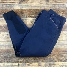 Piper By SmartPak Womens Pants Horse Riding Equestrian Breeches Blue 34L 34 Long