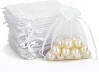 OrganzasäCkchen 100 StüCk 7X9Cm Weiß GeschenksäCkchen Zum BefüLlen Hochzeit