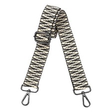 Purse Straps Replacement Crossbody with Silver Buckle, Gray-White