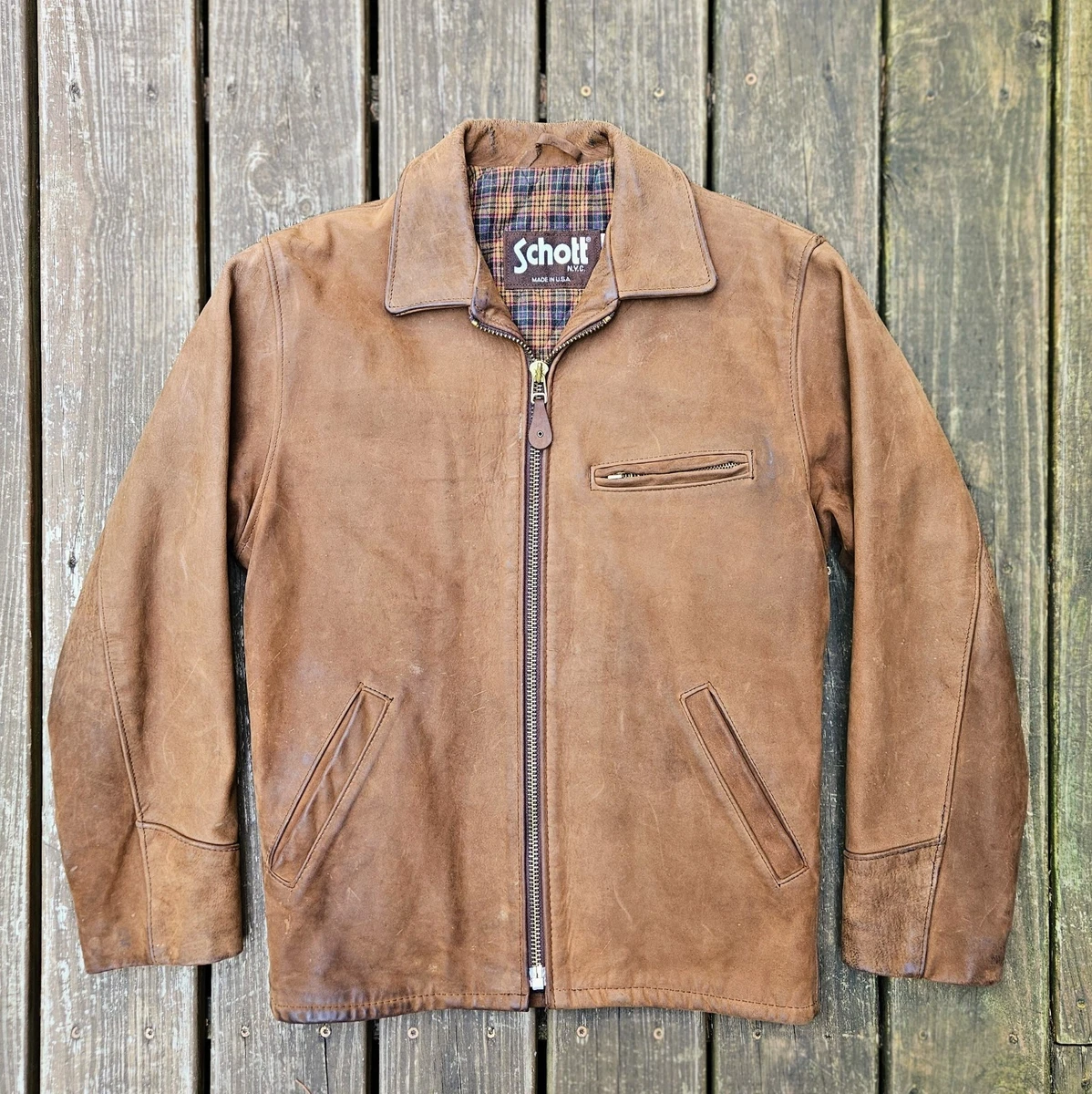 vintage schott motorcycle jacket products for sale | eBay