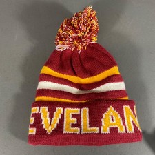Cleveland Cavaliers Theme Beanie Wine Gold White One Size Winter Striped New
