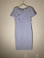 Eliza J Light Blue New Dress Elegant Cocktail Dress Sleeveless Sz 8