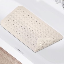 Non Slip Shower Mats for inside Shower 15 X 27.5 Inch, TPE Bathtub Mat Non-Slip