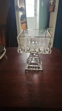 Vintage Jeannette Glass Jeanette Glass Wedding Box Compote. Nice Piece