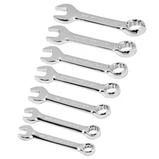 POWERBUILT 640203 7Pc SAE Stubby Combo Wrnch Set