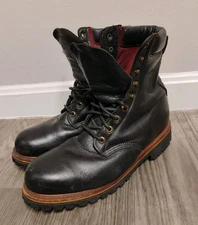 Chippewa Arador Soft Toe Logger Boots Mens 9.5 Black Soft Leather 27411 EUC