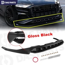 Fit for 2018-23 Audi Q8 SQ8 MK1 Front Bumper Lip Set  GT Style S-Line MK1 Black