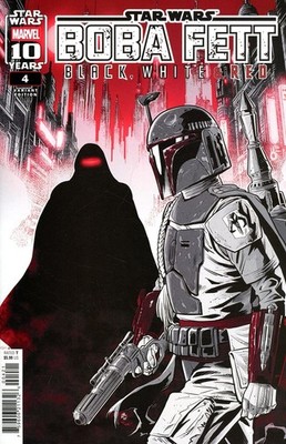 STAR WARS BOBA FETT BLACK WHITE & RED #4 CVR B