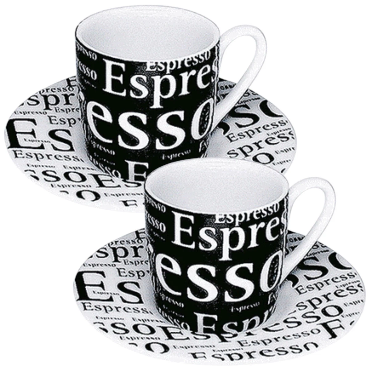 Set de 6 tasses et soucoupes cappuccino Barista assorties 28cl