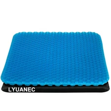 Gel Seat Cushion for Long Sitting - 20" x 20" x 1.8" Extra Thick＆Soft Gel Cus...