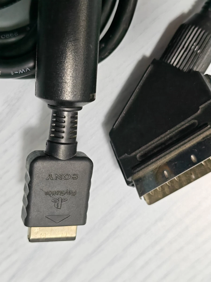 Cable SCART RGB oficial Sony SCPH-10142 3m PlayStation 1 PS1 PS2 probado raro