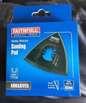 Faithfull Multitool Schleifpad Platte dreieckig 93 mm Klett