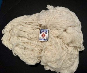 1 Pound 11.7oz Pencil Roving White Luster Natural Spinning Fiber (A29)