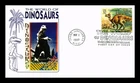 US COVER CORYTHOSAURUS WORLD OF DINOSAURS FDC PANDA PASTED ON CACHET