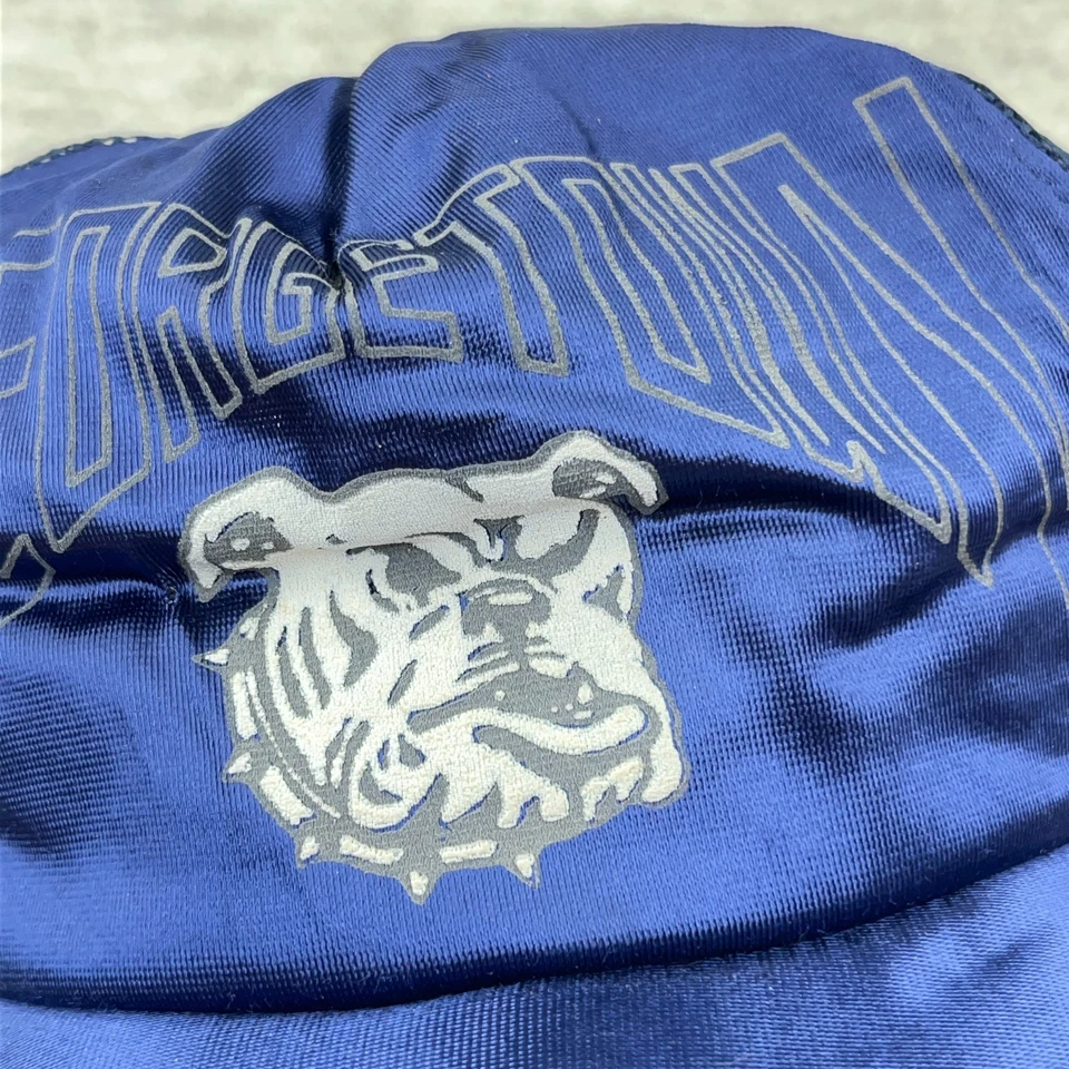 Vintage Georgetown Hoyas Trucker Hat Cap Snapback 3 Stripe 80s Made In USA Mesh - Image 4 of 4