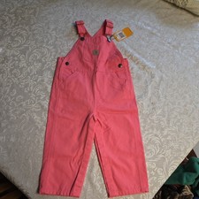 Carhartt Bib Overalls 24 month kids Girls Pink Canvas New with tags