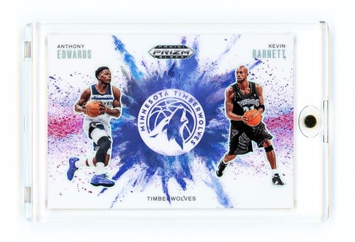 Anthony Edwards / Kevin Garnett #11 2024 Panini Prizm Black Color Blast Dual card