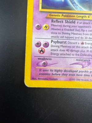 Shining Mewtwo - 109/105 - Pokemon Neo Destiny Unlimited Holo Rare