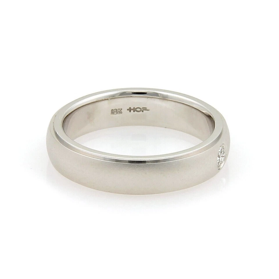 Hearts on Fire Duet Satin Diamond 18k White Gold Band Ring - Size 9 - Image 2 of 4