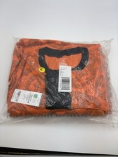 Carter's 2pc Orange Pumpkin Pajamas Sz XL Adult Cotton Halloween Jack O Lantern